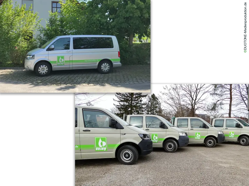 Fahrzeugbeschriftung mit Logodesign, Gestaltung und Produktionsdaten