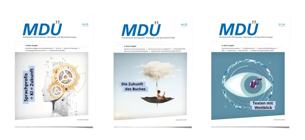 Gestaltung und Design einer Verbandszeitschrift für Dolmetschen und Übersetzung mit klarer Informations- und Textstruktur